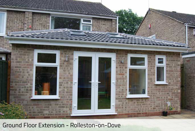 Exterior image of finished ground flloe extension